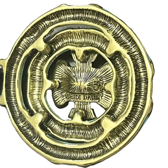 Heidi Daus Turquoise & Coral Enamel Statement Changeable Necklace - Picture 5 of 6